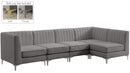 Alina Grey Velvet Modular Sectional - Town Of Bargains Furniture - NY
