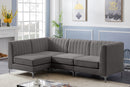 Alina Grey Velvet Modular Sectional - Town Of Bargains Furniture - NY