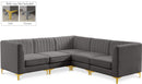Alina Grey Velvet Modular Sectional - Town Of Bargains Furniture - NY