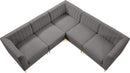 Alina Grey Velvet Modular Sectional - Town Of Bargains Furniture - NY