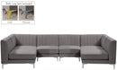 Alina Grey Velvet Modular Sectional - Town Of Bargains Furniture - NY