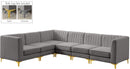 Alina Grey Velvet Modular Sectional - Town Of Bargains Furniture - NY