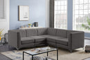 Alina Grey Velvet Modular Sectional - Town Of Bargains Furniture - NY