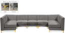 Alina Grey Velvet Modular Sectional - Town Of Bargains Furniture - NY