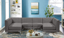 Alina Grey Velvet Modular Sectional - Town Of Bargains Furniture - NY
