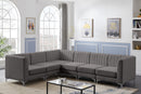Alina Grey Velvet Modular Sectional - Town Of Bargains Furniture - NY
