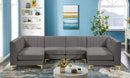Alina Grey Velvet Modular Sectional - Town Of Bargains Furniture - NY