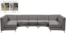 Alina Grey Velvet Modular Sectional - Town Of Bargains Furniture - NY