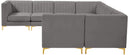 Alina Grey Velvet Modular Sectional - Town Of Bargains Furniture - NY
