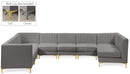 Alina Grey Velvet Modular Sectional - Town Of Bargains Furniture - NY