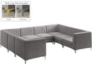 Alina Grey Velvet Modular Sectional - Town Of Bargains Furniture - NY