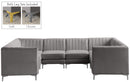 Alina Grey Velvet Modular Sectional - Town Of Bargains Furniture - NY