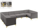 Alina Grey Velvet Modular Sectional - Town Of Bargains Furniture - NY