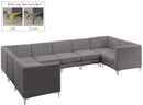 Alina Grey Velvet Modular Sectional - Town Of Bargains Furniture - NY