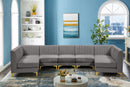 Alina Grey Velvet Modular Sectional - Town Of Bargains Furniture - NY