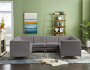 Alina Grey Velvet Modular Sectional - Town Of Bargains Furniture - NY