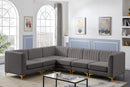 Alina Grey Velvet Modular Sectional - Town Of Bargains Furniture - NY
