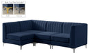 Alina Navy Velvet Modular Sectional - Town Of Bargains Furniture - NY