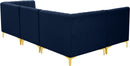 Alina Navy Velvet Modular Sectional - Town Of Bargains Furniture - NY