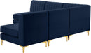 Alina Navy Velvet Modular Sectional - Town Of Bargains Furniture - NY