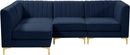 Alina Navy Velvet Modular Sectional - Town Of Bargains Furniture - NY