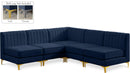 Alina Navy Velvet Modular Sectional - Town Of Bargains Furniture - NY