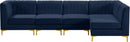 Alina Navy Velvet Modular Sectional - Town Of Bargains Furniture - NY