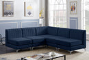 Alina Navy Velvet Modular Sectional - Town Of Bargains Furniture - NY