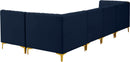 Alina Navy Velvet Modular Sectional - Town Of Bargains Furniture - NY