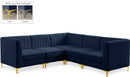 Alina Navy Velvet Modular Sectional - Town Of Bargains Furniture - NY
