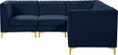 Alina Navy Velvet Modular Sectional - Town Of Bargains Furniture - NY