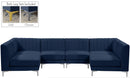 Alina Navy Velvet Modular Sectional - Town Of Bargains Furniture - NY