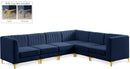Alina Navy Velvet Modular Sectional - Town Of Bargains Furniture - NY