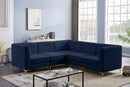 Alina Navy Velvet Modular Sectional - Town Of Bargains Furniture - NY