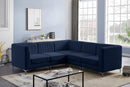 Alina Navy Velvet Modular Sectional - Town Of Bargains Furniture - NY