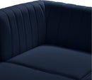 Alina Navy Velvet Modular Sectional - Town Of Bargains Furniture - NY
