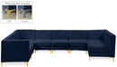 Alina Navy Velvet Modular Sectional - Town Of Bargains Furniture - NY