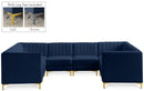 Alina Navy Velvet Modular Sectional - Town Of Bargains Furniture - NY