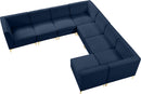 Alina Navy Velvet Modular Sectional - Town Of Bargains Furniture - NY