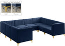 Alina Navy Velvet Modular Sectional - Town Of Bargains Furniture - NY