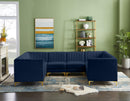 Alina Navy Velvet Modular Sectional - Town Of Bargains Furniture - NY
