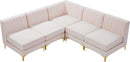 Alina Pink Velvet Modular Sectional - Town Of Bargains Furniture - NY