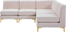 Alina Pink Velvet Modular Sectional - Town Of Bargains Furniture - NY