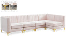 Alina Pink Velvet Modular Sectional - Town Of Bargains Furniture - NY
