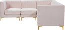 Alina Pink Velvet Modular Sectional - Town Of Bargains Furniture - NY