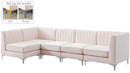 Alina Pink Velvet Modular Sectional - Town Of Bargains Furniture - NY