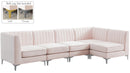Alina Pink Velvet Modular Sectional - Town Of Bargains Furniture - NY
