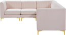 Alina Pink Velvet Modular Sectional - Town Of Bargains Furniture - NY