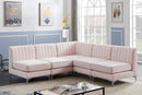 Alina Pink Velvet Modular Sectional - Town Of Bargains Furniture - NY