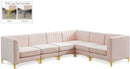 Alina Pink Velvet Modular Sectional - Town Of Bargains Furniture - NY